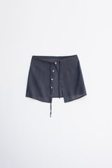 Pleat wrap cover up (Dark grey)