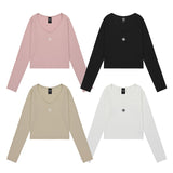 STITCH V NECK LONG SLEEVE T-SHIRT [4color]