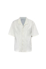 Seagull Collar Crinkle Shirt