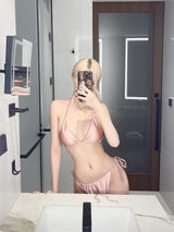 Scotch satin ribbon bikini (pink)