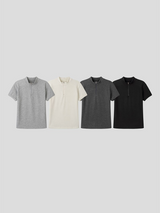 Slim fit mock neck half zip up(4color)