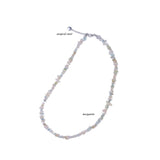 mini gemstone necklace (pink)
