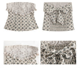 Punching Detail Paisley Sleeveless Tube Top