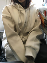 Essential Two-Way Overfit Hood Zip-Up (12c)