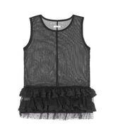 DOT LAYERED DRESS (BLACK)_F24ZD880