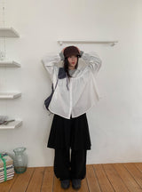 26SS★ [BAONHAUS]ランメルバンディングレイヤードスカートパンツ