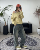 Rat Double Eyelet Long Leather Belt