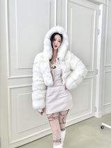 [Only Seow] 1107. Big hood fur crop jk (3color)