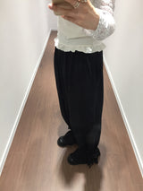 シャーリングフレアパンツ (2color)
