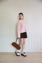 SNUGGY CABLE WOOL SWEATER (3 COLORS)
