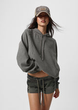 [B-BASIC] Waffle Loose Fit Hoodie