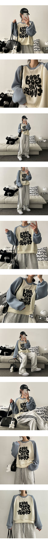 3 Line Coloring Accentuated Banded Wide Pants