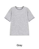 [1+1] Reton Stitch Muscle Knit Short Sleeve Tee