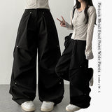 Lec Pintuck Metal Stud Parasuit Pants