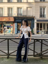 [MADE] Kanti Lace Track Wide Pants