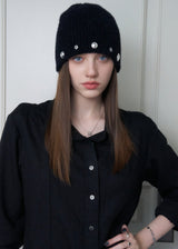 FROST BUTTON BEANIE