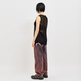SEE-THROUGH CRAFT KNIT SLEEVELESS BLACK