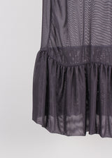 PEARL MESH SHIRRING TOP
