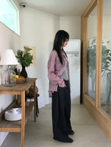 Mertle インディゴローデニムロングワイドパンツ