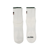 RAINBOW EMBROIDERY ANKLE SOCKS【DARK GREEN】