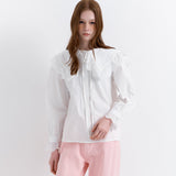 Wide Collar Blouse White