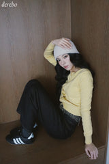 Steady Round Color Long Sleeve Cardigan