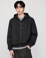 (UNISEX) バックル フード ジャンパー