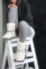 コットンポルカドットタイツ(light gray)