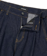 TWO TUCK CURVED DENIM PANTS_BLUE