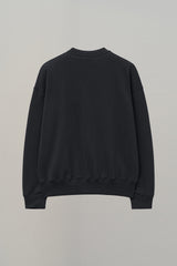 SWEATSHIRT EARTHYUSE NEEDLEWORK - BLACK
