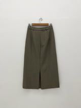 H-line twill long skirt