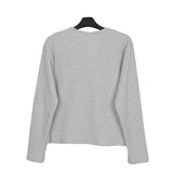 キアンワッフルボタンロングスリーブTシャツ