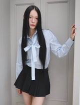 TIE HALF SHIRT(BLUE)