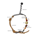 カレンシルバーブラウンミックスブレスレット