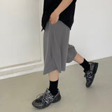 Two tuck wide banding half pants 2C