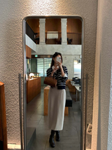 Mer Stretchy H-Line Long Skirt / 2 colors