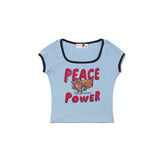 PEACE Crop T-shirt [2Color]