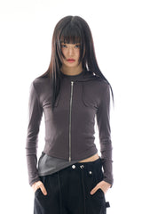Ophelia slim hooded zip-up