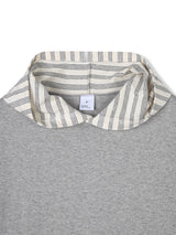 コントラストフードストリングTシャツ