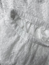 uncut lace skirt (2color)