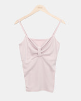 Rotan Lovely Ribbon Shirring Sleeveless Top