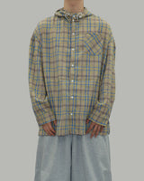 Kits hoodie check shirt (Blue)