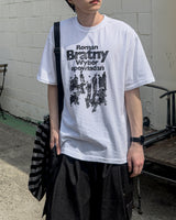 ウィーバー プリント オーバーサイズ ハーフスリーブ Tシャツ