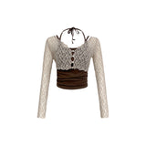 Norton Lace Cardigan & Shirring Top