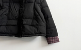 Daring checkered lining point short padded coat