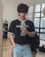 ロクドン スター レタリング リンガー Tシャツ