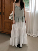 Checkered Long Skirt (2color)