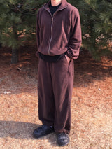 Fleece Stitch High-Neck Zip-up