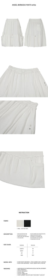 エンジェルバミューダパンツ white