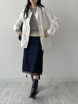 Fold Satin Lace Skirt